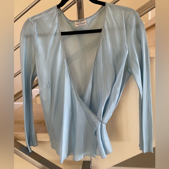 Alberta Ferretti Tops - Vintage Philosophy by Alberta FERRETTI Light Blue Top